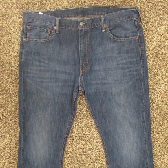Levi's Jeans Men's 41x32 Dark‎ Wash 527 Slim Bootcut 100% Cotton Rigid Denim - Picture 3 of 8